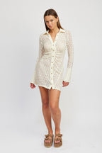 Jace Lace Button Down Dress