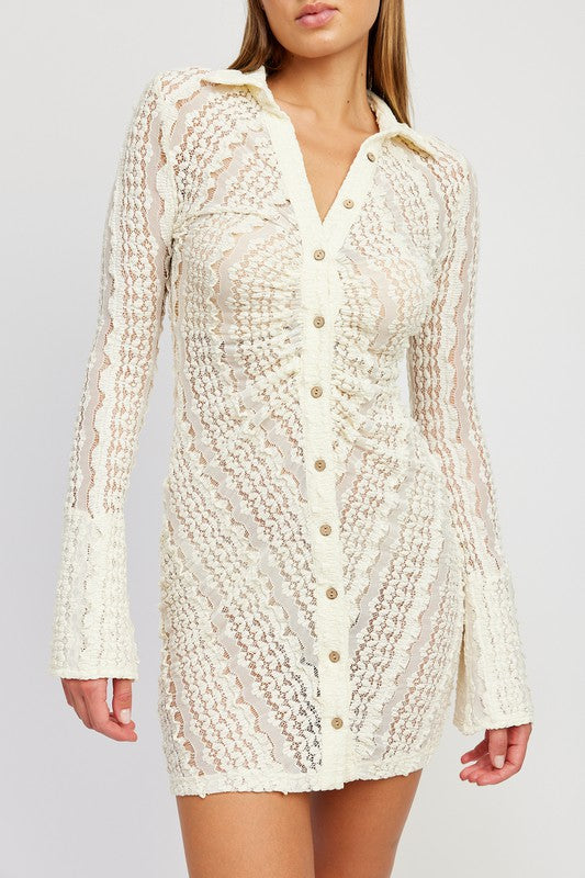 Jace Lace Button Down Dress