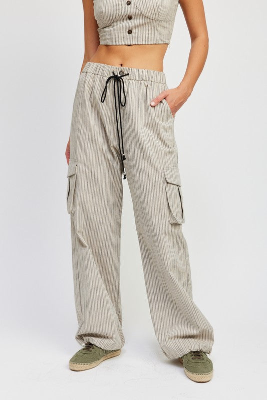 Jorie Aet || Stiped Cargo Pants