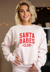 Santa Babes Club Graphic Sweatshirt Plus Size