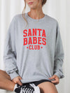 Santa Babes Club Graphic Sweatshirt Plus Size