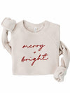 Cursive Merry and Bright Graphic Sweatshirt Plus Size