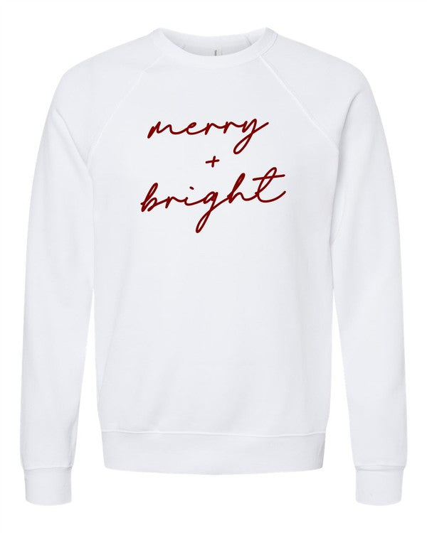 Cursive Merry and Bright Graphic Sweatshirt