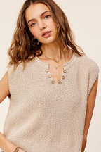 Terri Slouchy Cropped Extended Sleeve Sweater Top