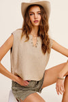 Terri Slouchy Cropped Extended Sleeve Sweater Top