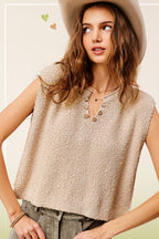 Terri Slouchy Cropped Extended Sleeve Sweater Top