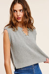 Terri Slouchy Cropped Extended Sleeve Sweater Top
