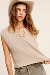 Terri Slouchy Cropped Extended Sleeve Sweater Top