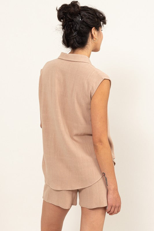 Ellie Linen Shirt and Shorts Set