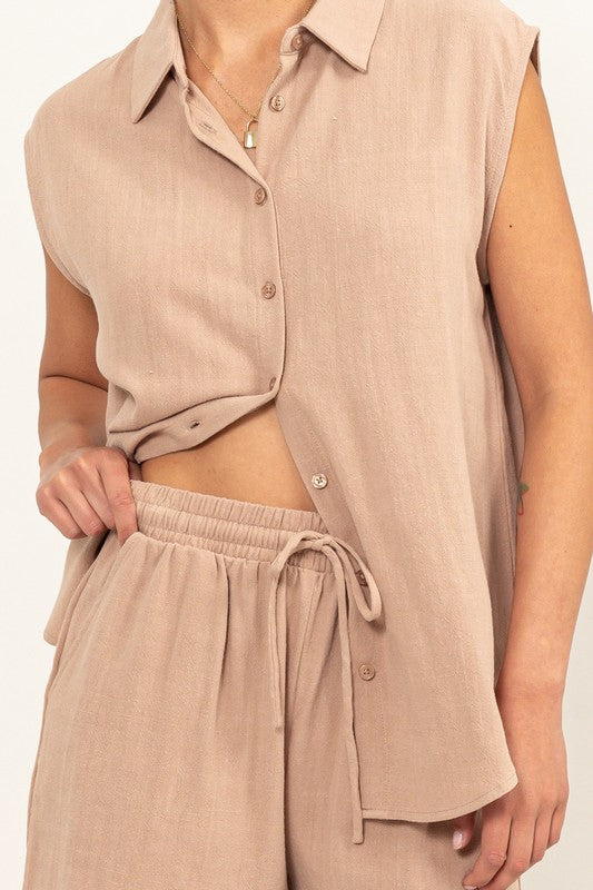 Ellie Linen Shirt and Shorts Set