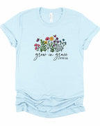 Grow in Grace Flower Graphic Tee