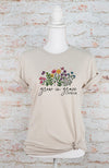 Grow in Grace Flower Graphic Tee