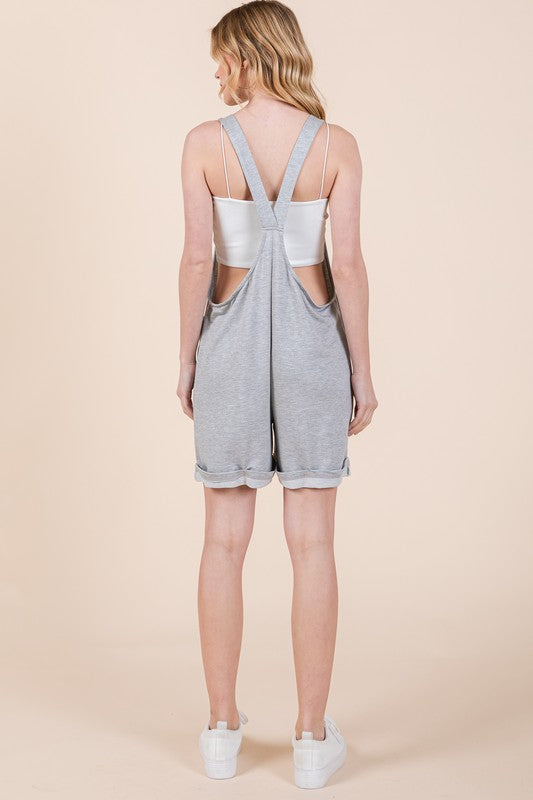 Shiloh French Terry Short Overalls with Pockets