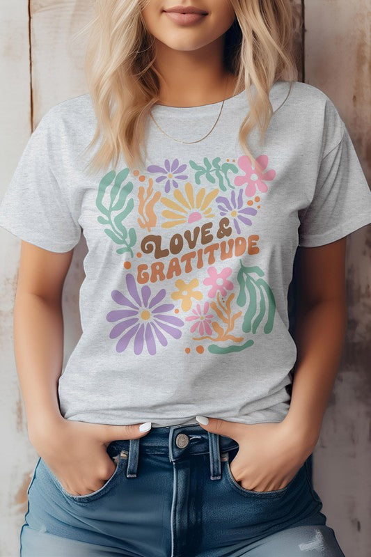 Love & Gratitude Boho Graphic Tee