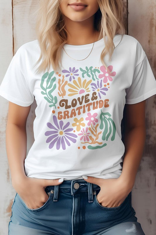 Love & Gratitude Boho Graphic Tee