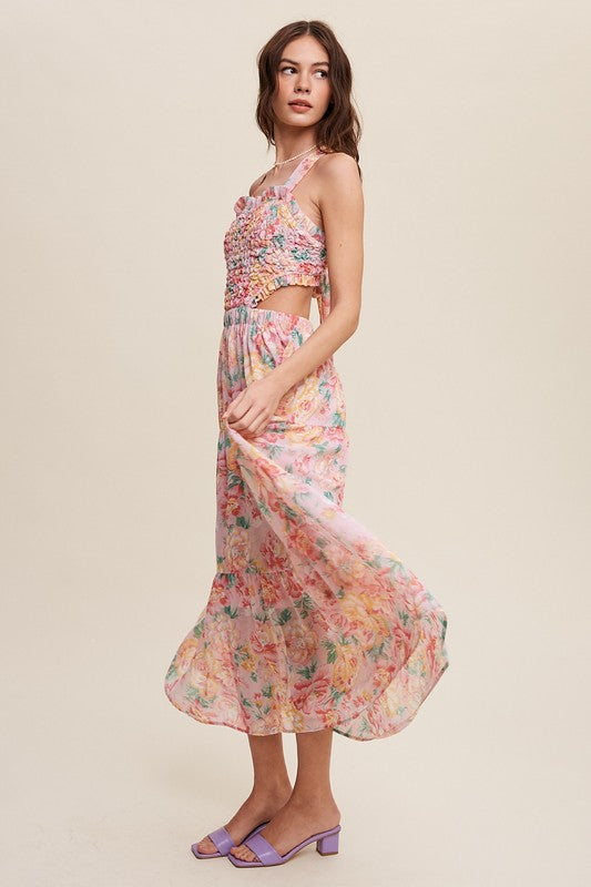 Flora Two-Piece Style Maxi Dress