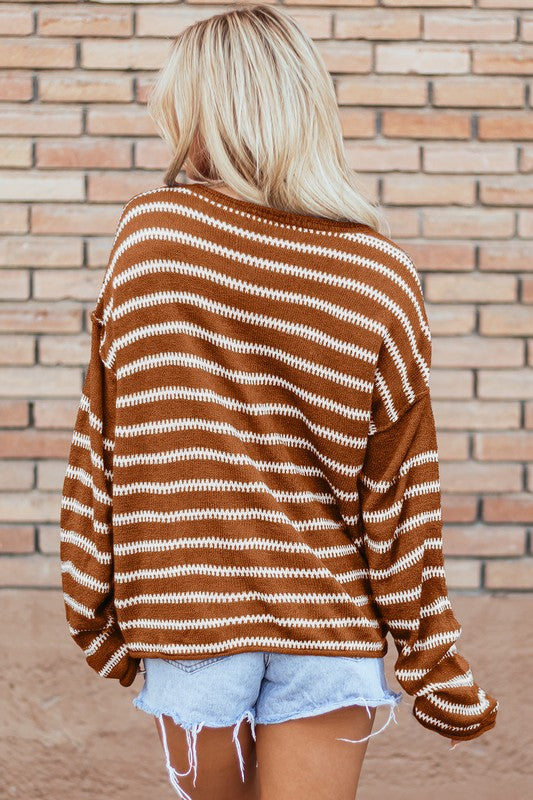 Cassidy Round Neck Drop Shoulder Sweater