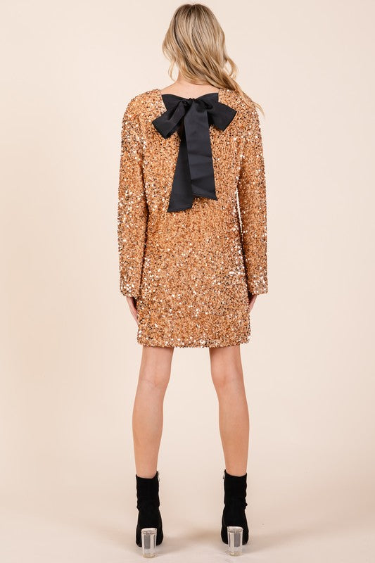 Anastasia Sequin Cocktail Mini Dress