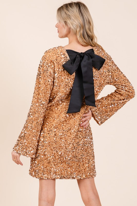 Anastasia Sequin Cocktail Mini Dress