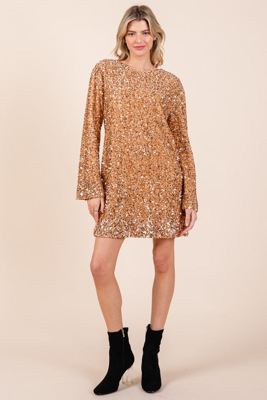 Anastasia Sequin Cocktail Mini Dress