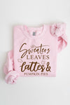 Sweaters,Leaves Graphic Fleece Sweatshirts
