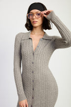 Sienna Buttoned Cable Knit Dress