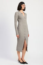 Sienna Buttoned Cable Knit Dress