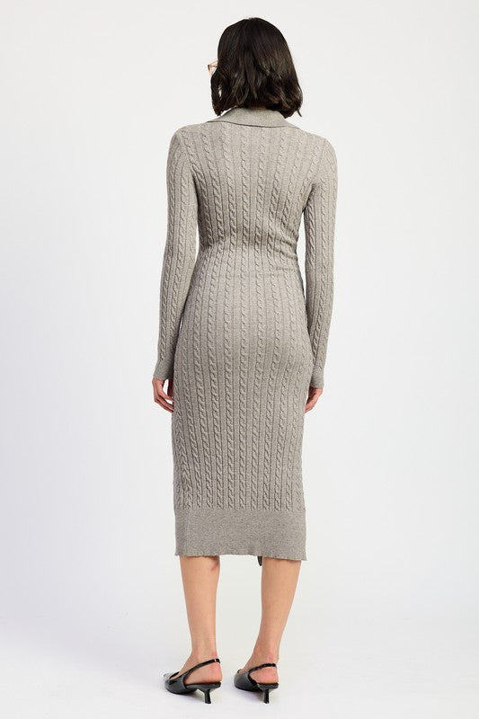 Sienna Buttoned Cable Knit Dress