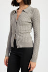 Carly Cable Knit Cardigan Top