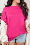 Love With Heart Graphic Heavy Cotton Tee