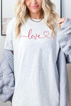 Love With Heart Graphic Heavy Cotton Tee