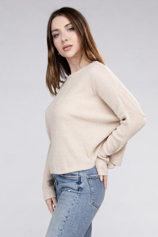 Lena Ribbed Dolman Sweater