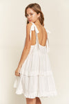 Devan Square neck ruffle dress