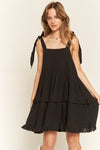 Devan Square neck ruffle dress