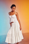 Becky Tiered Skirt || White