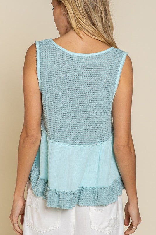 Ava Sleeveless Babydoll Tank Top