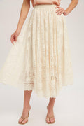 Lilah Lace Trim Midi Skirt