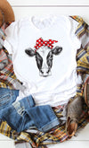 Farm Cow Bandanna Western Graphic Tee