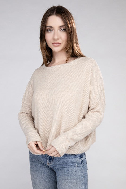 Lena Ribbed Dolman Sweater