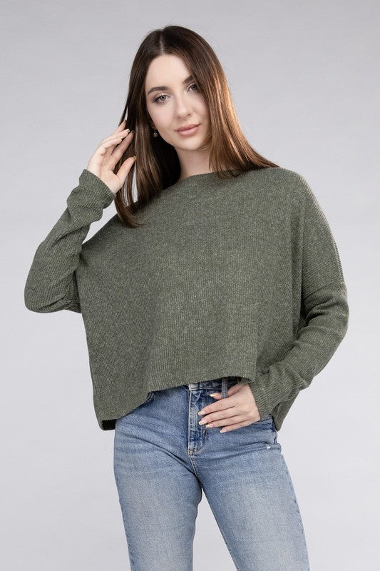 Lena Ribbed Dolman Sweater