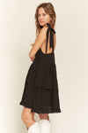 Devan Square neck ruffle dress