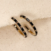 Zoey Black Hoop Earrings