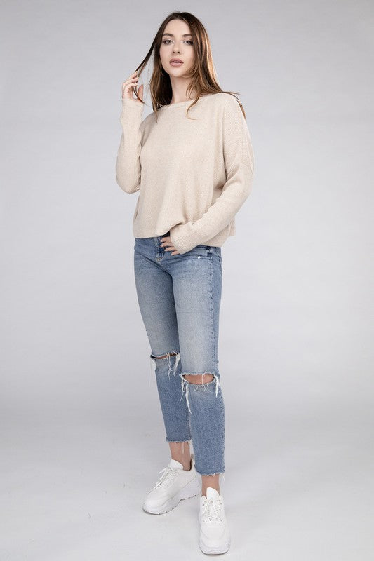 Lena Ribbed Dolman Sweater