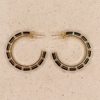 Zoey Black Hoop Earrings