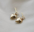 Puff Heart and Cz Stud