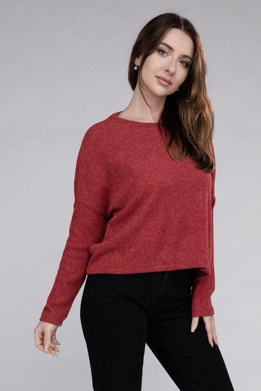 Lena Ribbed Dolman Sweater