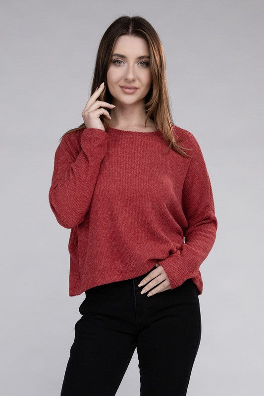 Lena Ribbed Dolman Sweater