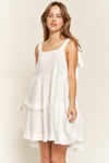 Devan Square neck ruffle dress