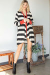 Olivia Striped Draped Cardigan