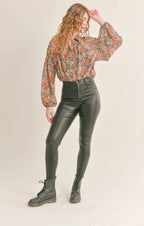 Vinney Button Down Bodysuit